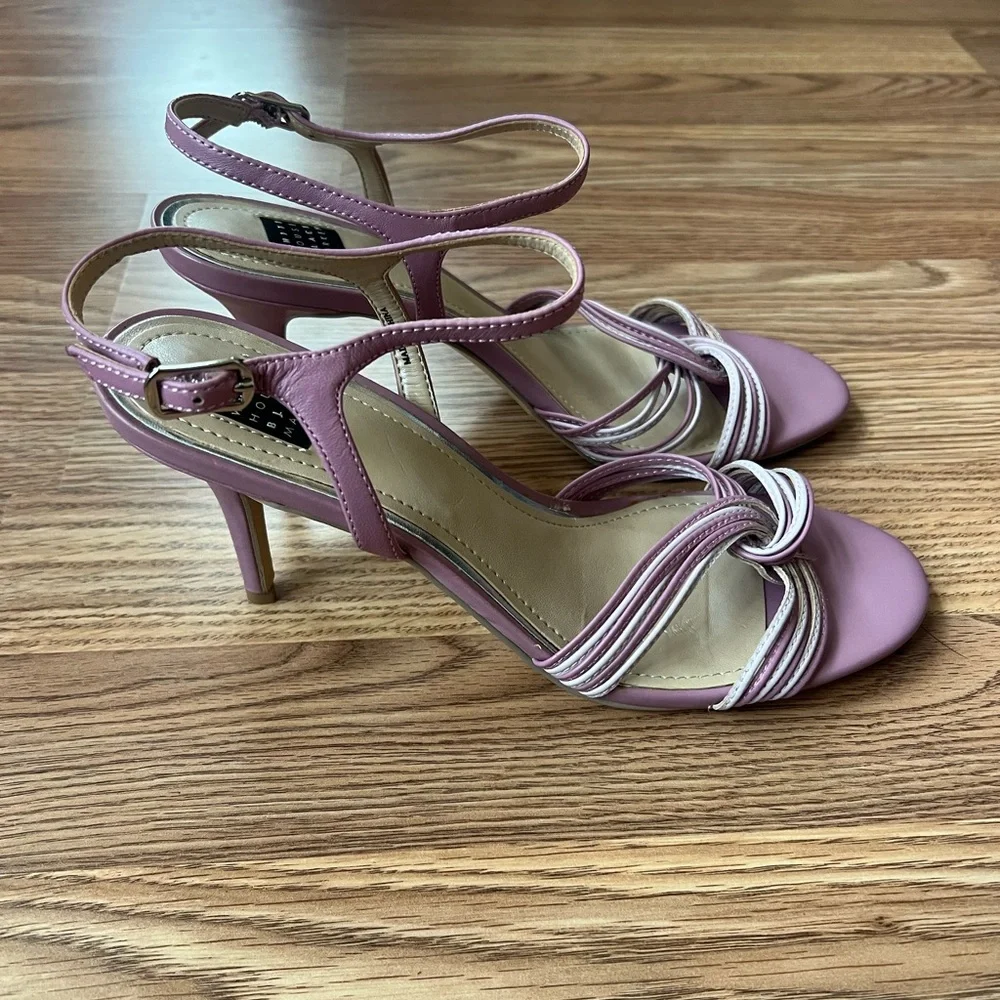 White House Black Market Pink Strappy Heels Sandals Womens 7.5